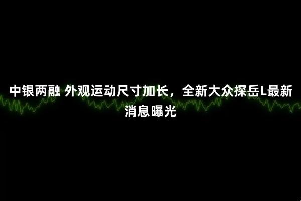 中银两融 外观运动尺寸加长，全新大众探岳L最新消息曝光
